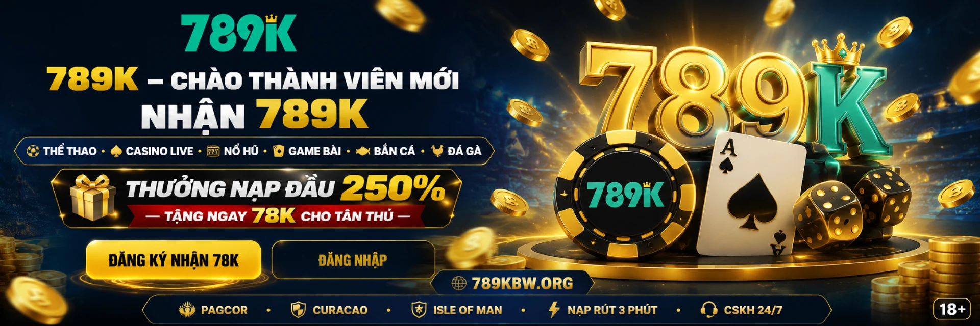 789K – Chào thành viên mới nhận 789k