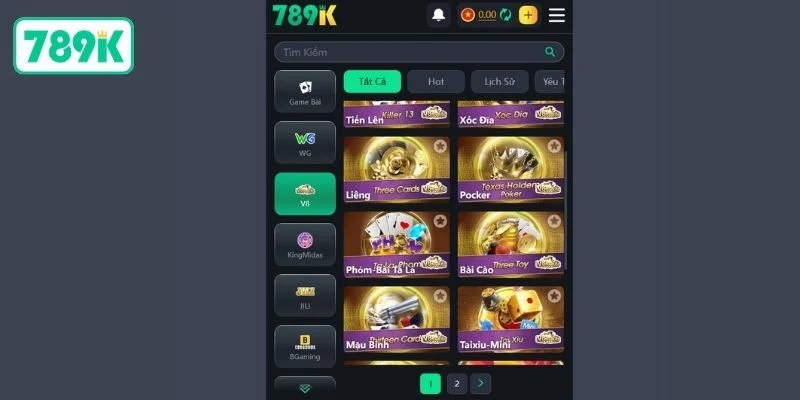 Điểm danh các tựa game đánh bài đổi thưởng đáng tham gia tại 789K