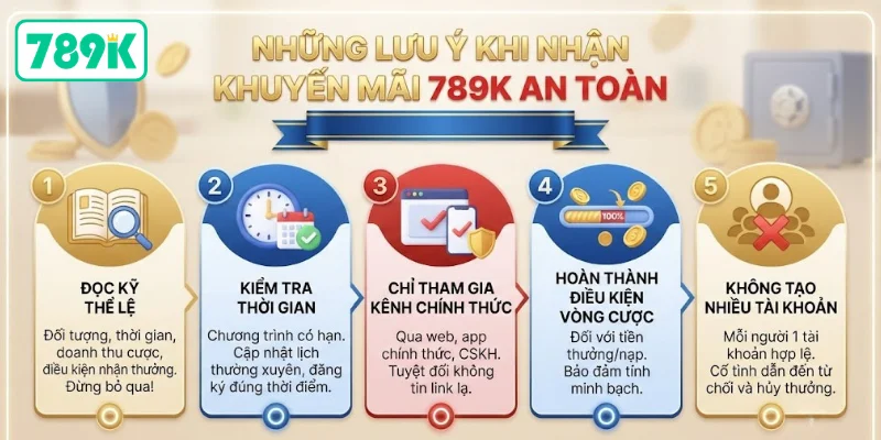 Khuyến Mãi 789K - Các Sự Kiện Hấp Dẫn Dành Cho Hội Viên 4 Lưu ý cần nắm khi nhận khuyến mãi 789K